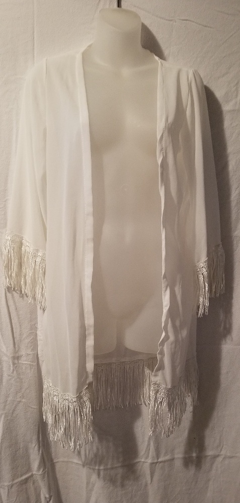White cardigan
